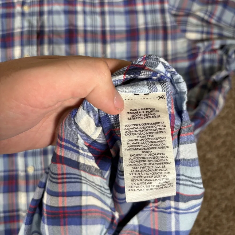 Polo Ralph Lauren Plaid Classic Fit Short‎ Sleeve Button Down Shirt 4LT NWT